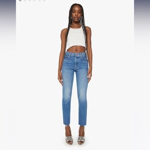 NWT - MOTHER The Tomcat Ankle Fray, Sz 28